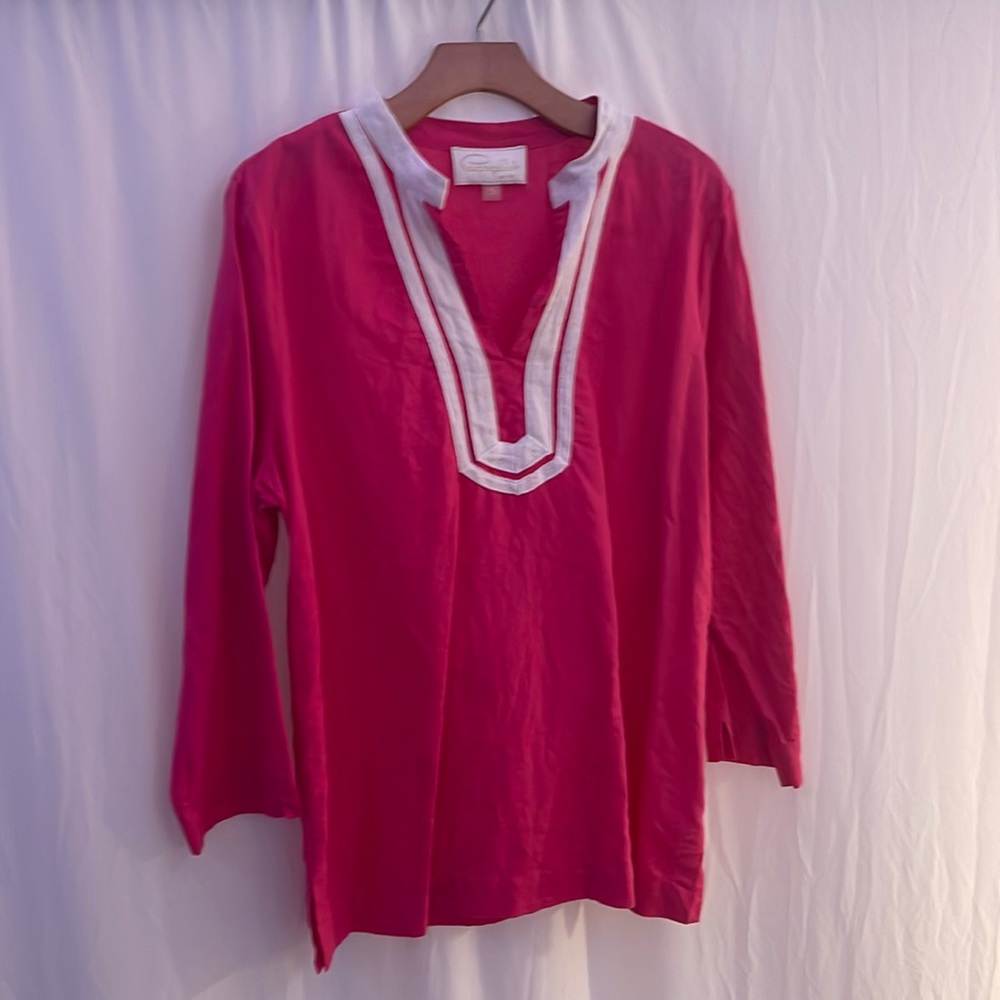 Pappagallo hot pink tunic coverup. XL